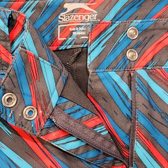 Slazenger Golf Skort Women 6 Blue Grey Pink Geometric 4 Pocket Zip & Snap - Picture 7 of 11